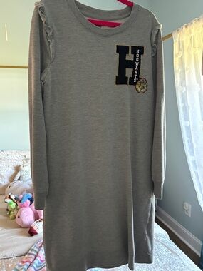 Hogwarts Grey Long Sleeve Girls' Casual Dress